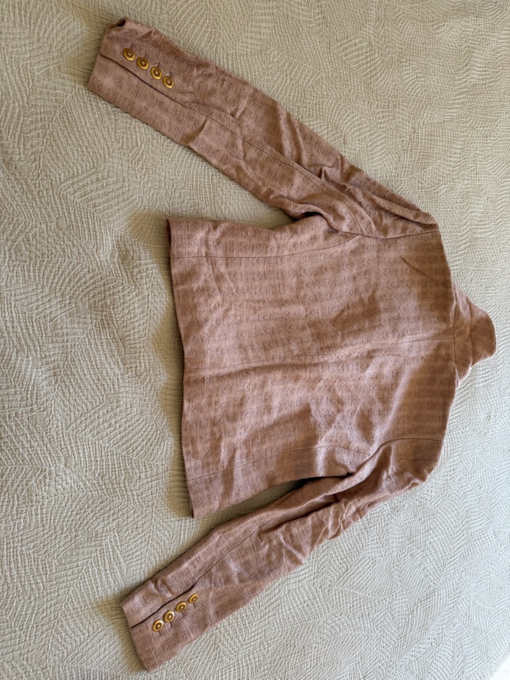 Louis Feraud Blush Pink Textured Women's Blazer